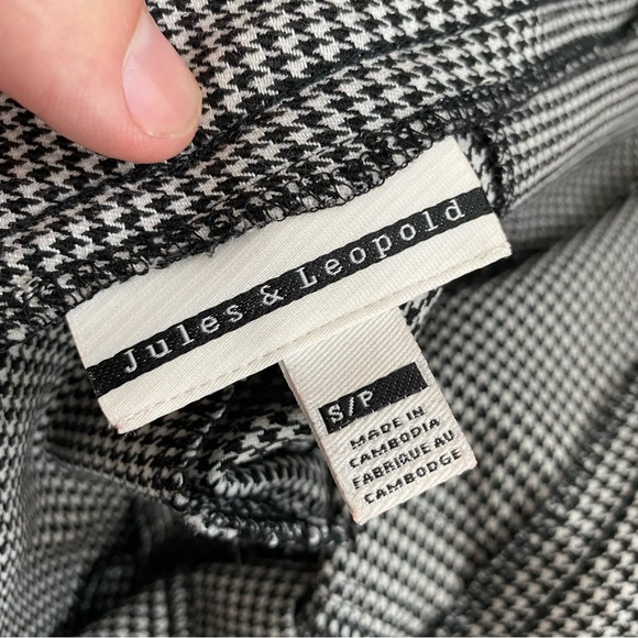 Womens Cropped Dressy Checkered Black and White Pants Size Small - Picture 4 of 9